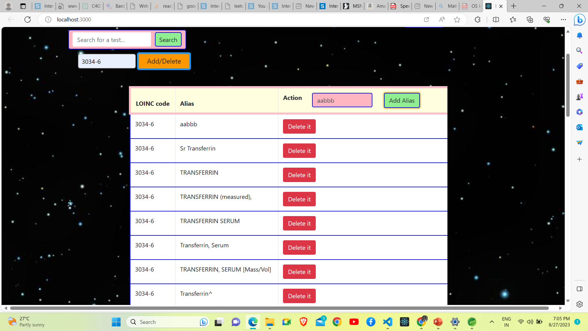 Addition of Alias with table updation